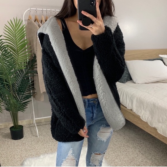 teddy bear jacket reversible